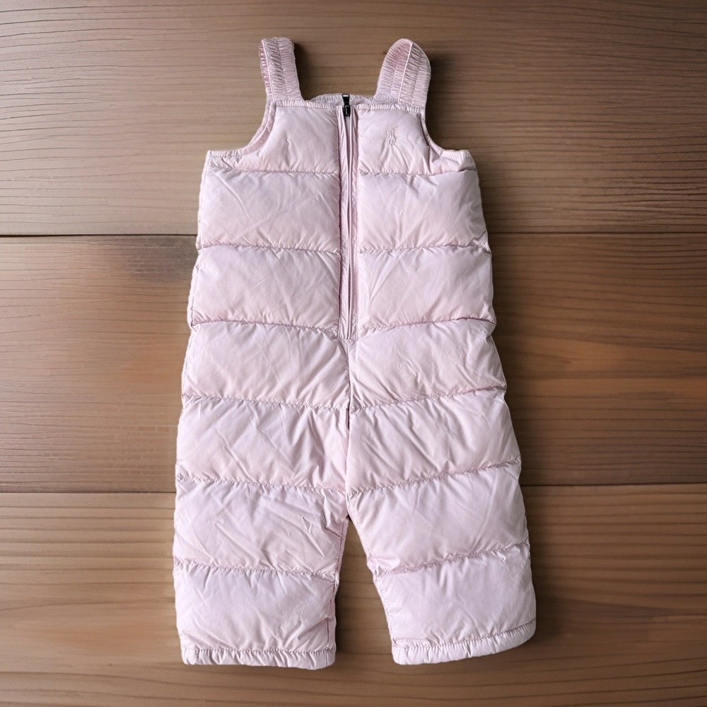 Ralph Lauren Baby Girls‎ Quilted Puffer Snowsuit Pink 9M NWT $110